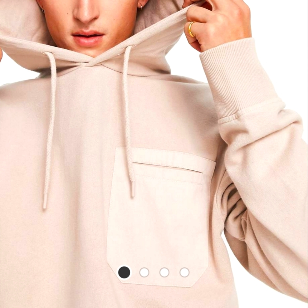Topman fleece pink hoodie M